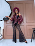 "LUX JACKPOT P8086" lace pants - black